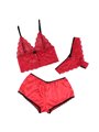 Subblime - 953904 Silk And Lace Nightgown + Panties Red L/Xl