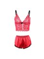 Subblime - 953904 Silk And Lace Nightgown + Panties Red L/Xl