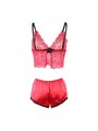 Subblime 953904 - Bralette e Culotte in Seta e Pizzo + Slip Rosso L/XL