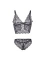 Subblime - 953911 Silk And Lace Nightgown + Panties Black S/M