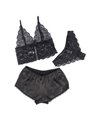 Subblime - 953928 Silk And Lace Nightgown + Panties Black L/Xl