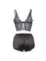 Subblime - 953928 Silk And Lace Nightgown + Panties Black L/Xl