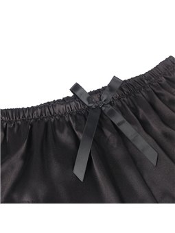 Subblime 953935 - Camicia da Notte in Seta + Short in Pizzo Nero S/M