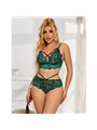 Subblime 954086 - Completo Intimo Reggiseno + Slip in Pizzo Verde S/M