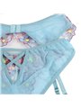 Subblime 954116 - Reggiseno + Slip + Reggicalze Floreale Blu L/XL