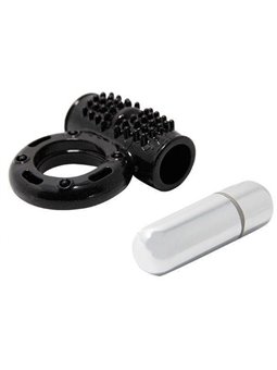Baile Power Ring - Anello Fallico Vibrante Nero 10 Funzioni