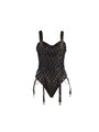Subblime 954260 - Body con Catene + Cintura Reggicalze Nero S/M