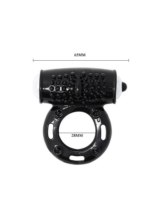 Baile Power Ring - Anello Fallico Vibrante Nero 10 Funzioni