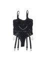 Subblime 954260 - Body con Catene + Cintura Reggicalze Nero S/M