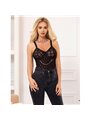 Subblime 954260 - Body con Catene + Cintura Reggicalze Nero S/M
