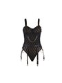 Subblime 954277 - Body con Catene + Cintura Reggicalze Nero L/XL