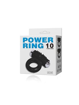 Baile Power Ring - Anello Fallico Vibrante Nero 10 Funzioni