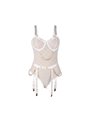 Subblime 954291 - Body con Catene + Cintura Reggicalze Bianco L/XL
