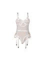 Subblime 954291 - Body con Catene + Cintura Reggicalze Bianco L/XL