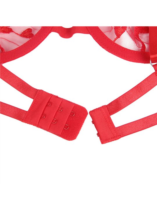 Subblime 954338 - Completo Intimo 3 Pezzi con Stampa a Cuore Rosso L/XL