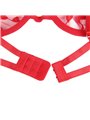 Subblime - 954338 Heart Print Bra + Thong + Garter Belt Red L/Xl