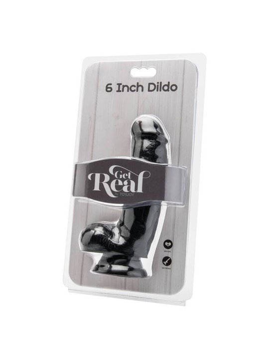 Get Real - Dildo 12 CM with Balls Black