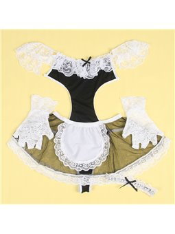 Subblime - 954314 Sexy Maid Costume Black/White L/Xl