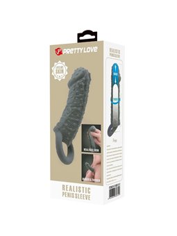 Pretty Love - Guaina Fallica Realistica Ritardante Mod. 2 Grigio