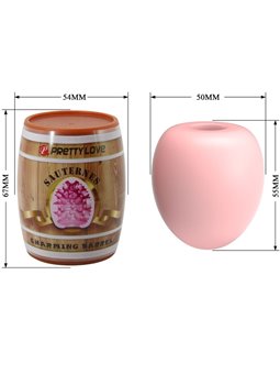 Pretty Love - Uovo Masturbatore per Uomo in Silicone Mod. 2 Rosa