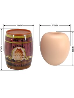 Pretty Love - Uovo Masturbatore per Uomo in Silicone Mod. 2 Beige