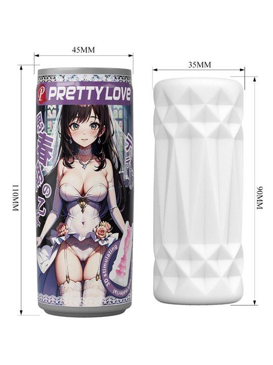 Pretty Love Can - Masturbatore per Uomo in Silicone Mod. 2 con Lattina