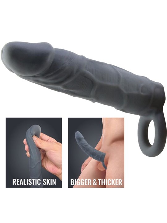 Pretty Love - Guaina Fallica Realistica Estensore Pene Grigio