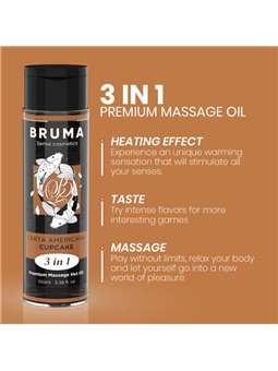 Bruma - Olio da Massaggio Effetto Calore Aroma CupCake - 100 ML