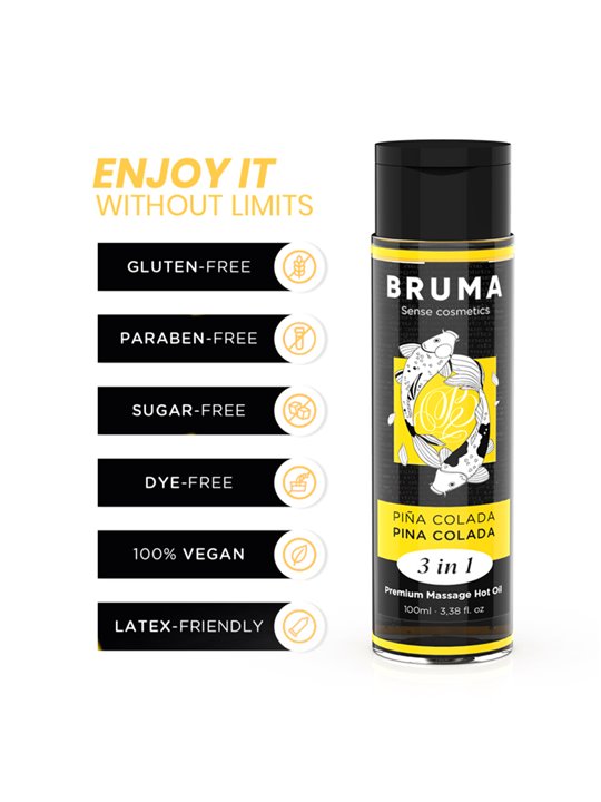Bruma - Premium Massage Hot Oil Pina Colada 3 In 1 - 100 Ml
