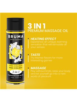 Bruma - Premium Massage Hot Oil Pina Colada 3 In 1 - 100 Ml