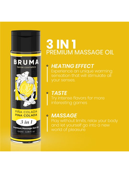 Bruma - Premium Massage Hot Oil Pina Colada 3 In 1 - 100 Ml