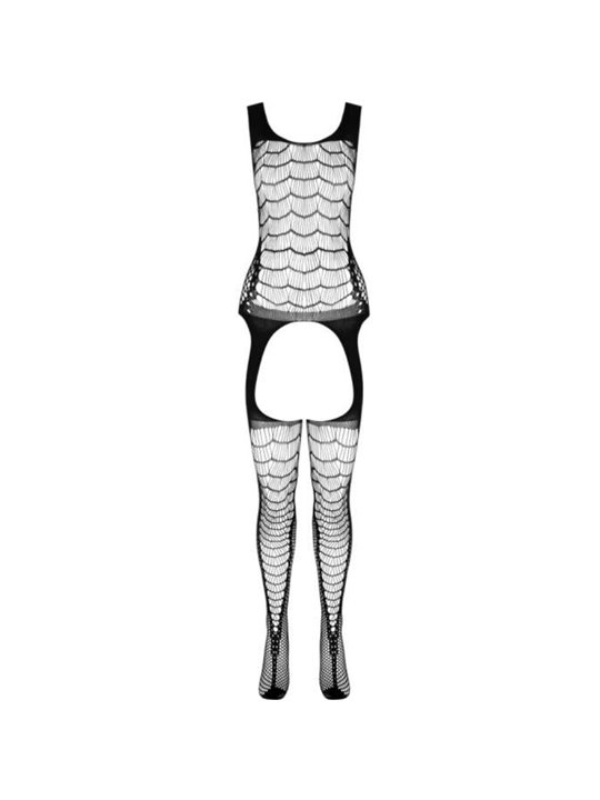 Passion BS 104 - Bodystocking a Rete e Pizzo Nero Taglia Unica