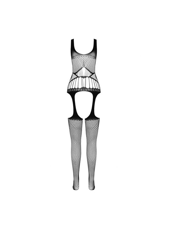 Passion BS 106 - Bodystocking a Rete e Pizzo Nero Taglia Unica