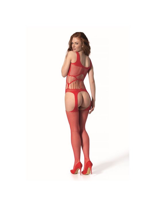 Passion - Bs 106 Bodystocking Red One Size