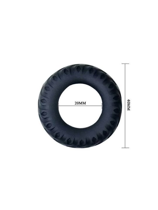 Baile Titan Verde - Anello Fallico in Silicone 2 CM Nero
