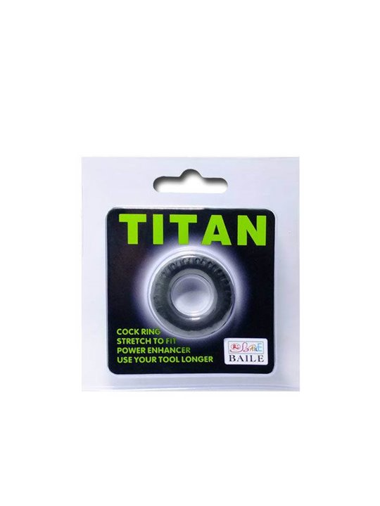 Baile Titan Verde - Anello Fallico in Silicone 2 CM Nero