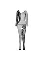 Passion BS 107 - Bodystocking a Rete e Pizzo Bianco Taglia Unica