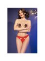 Chilirose - Cr 4839 Christmas Set Nipple Covers + Panties Red L/Xl