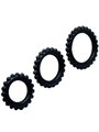 Baile - Titan Set 3Pcs Cock Ring Black 2.8 + 2.4 + 1.9 CM