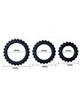 Baile - Titan Set 3Pcs Cock Ring Black 2.8 + 2.4 + 1.9 CM