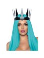 Leg Avenue - Synthetic Leather Maleficent Crown With Studs Black