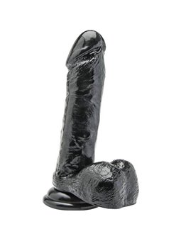 Get Real - Dildo 18 CM with Balls Black