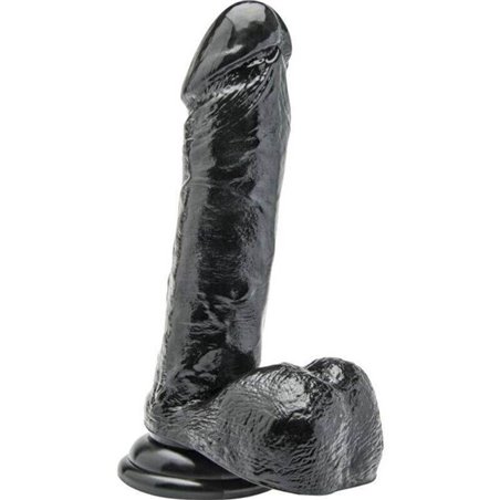 Get Real - Dildo 18 CM with Balls Black