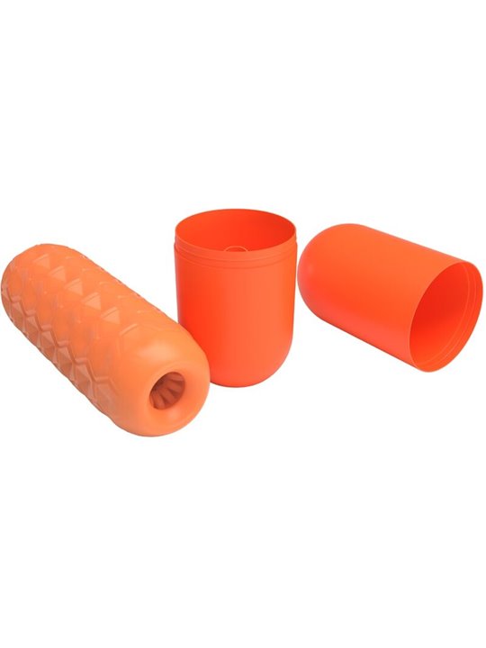 Pretty Love Twin Balls - Masturbatore per Uomo in Silicone Arancione
