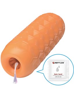 Pretty Love Twin Balls - Masturbatore per Uomo in Silicone Arancione