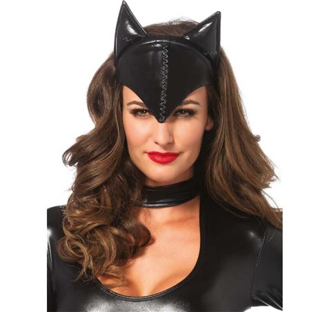 Leg Avenue - Maschera Cat Woman Nera in Poliestere