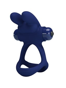 Pretty Love - Francisco Double Vibrating Ring Rabbit Blue