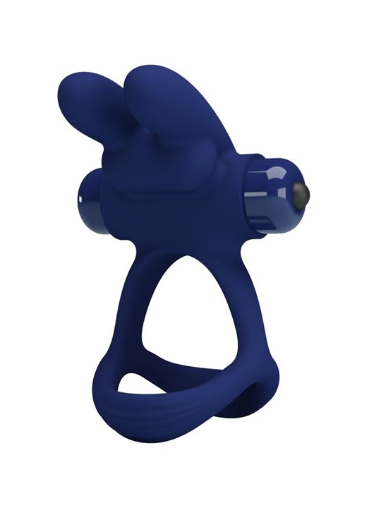 Pretty Love Francisco - Doppio Anello Fallico Vibrante Rabbit Blu