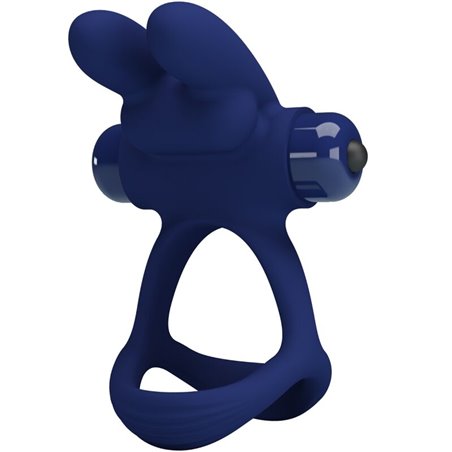 Pretty Love Francisco - Doppio Anello Fallico Vibrante Rabbit Blu