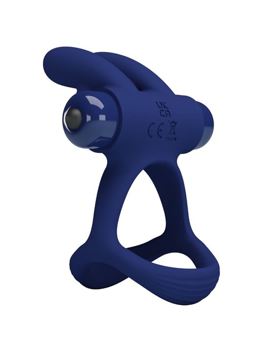 Pretty Love Francisco - Doppio Anello Fallico Vibrante Rabbit Blu